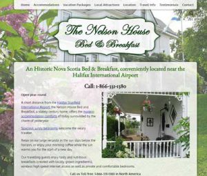 The Nelson House B&B website